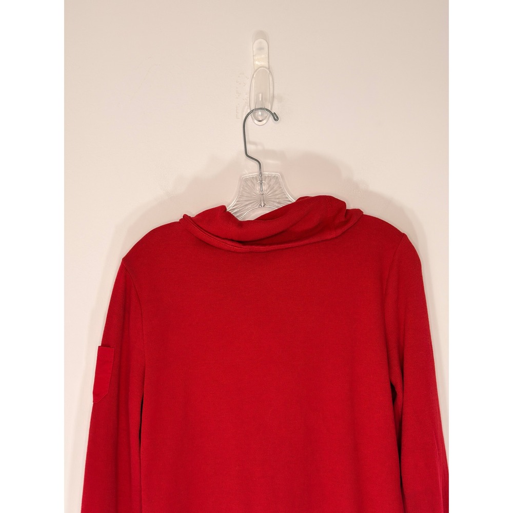 Ralph Lauren Toggle Shawl Collar Pullover Sweater Women's Red Cable Knit Small - Picture 9 of 13